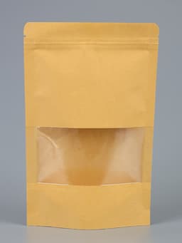 Пакет Zip - lock Крафт с прямоугольным окном 14×22 см