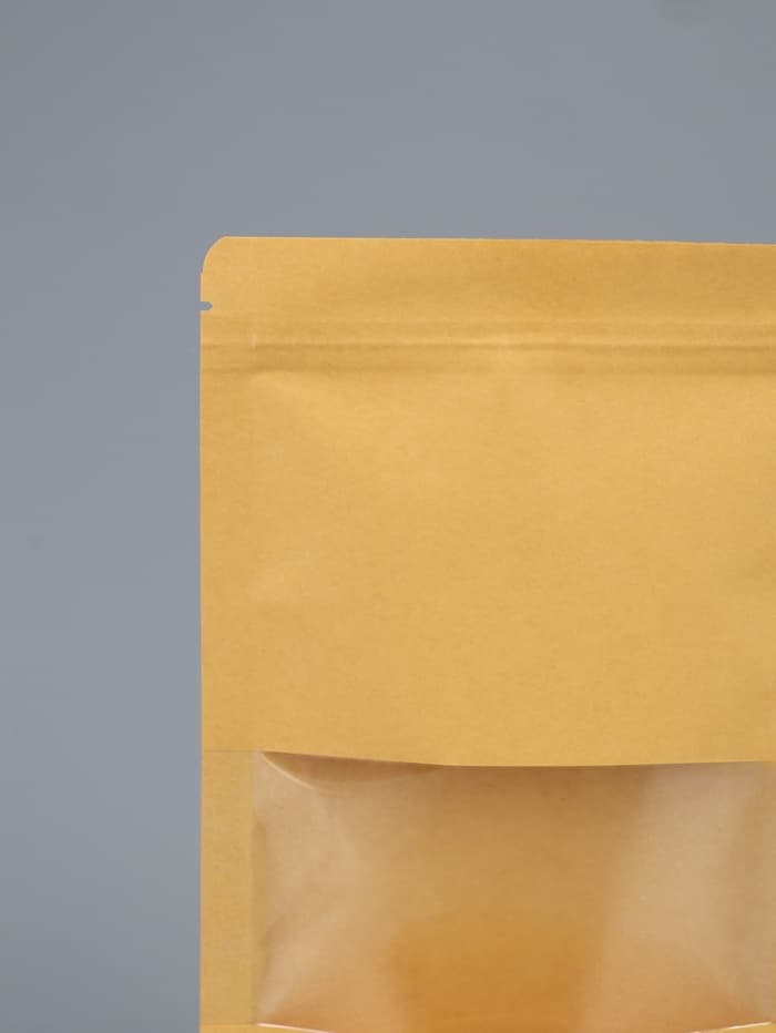 Пакет Zip - lock Крафт с прямоугольным окном 14×22 см