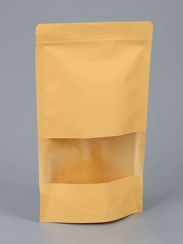 Пакет Zip - lock Крафт с прямоугольным окном 16×26 см