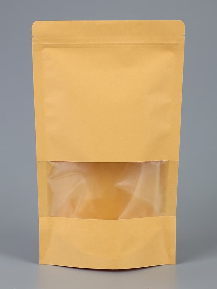 Пакет Zip - lock Крафт с прямоугольным окном 16×26 см