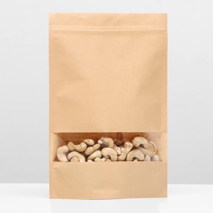 Пакет Zip - lock Крафт с прямоугольным окном 18×26 см