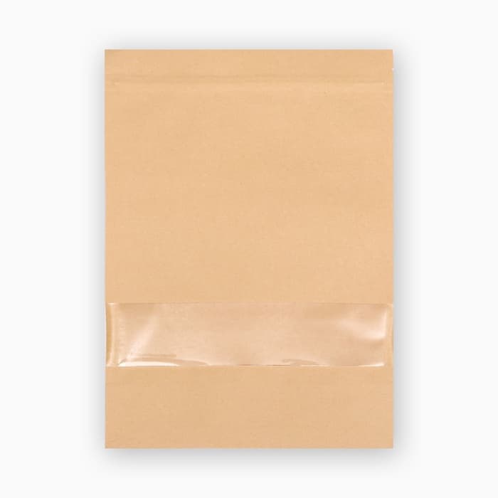 Пакет Zip - lock Крафт с прямоугольным окном 18×26 см
