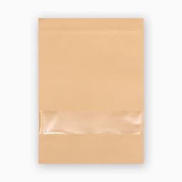 Пакет Zip - lock Крафт с прямоугольным окном 18×26 см