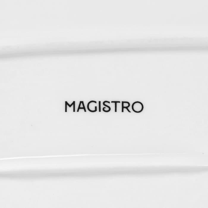 Блюдо с соусником Magistro «Бланш», 30×13.5 см, для подачи, фарфор, цвет белый