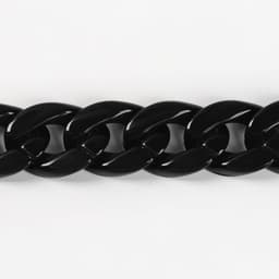 Цепочка для сумки, пластиковая, 17×23 мм, 120 см, чёрная