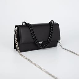 Цепочка для сумки, пластиковая, 17×23 мм, 120 см, чёрная