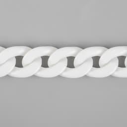 Цепочка для сумки, пластиковая, 17×23 мм, 120 см, белая