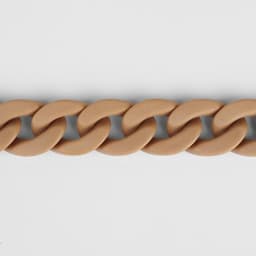 Цепочка для сумки, пластиковая, 17×23 мм, 120 см, бежевая