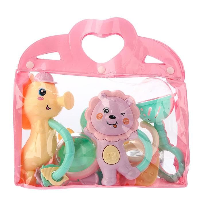 Погремушки-прорезыватели Крошка Я «Нежность», в сумке, набор 5 шт. МИКС