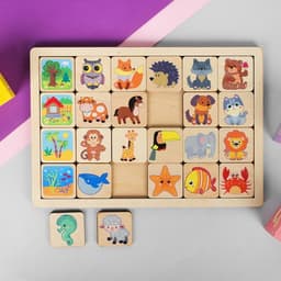 Игра развивающая деревянная Десятое Королевство «Кто где живёт»