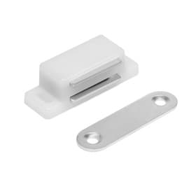 Магнит мебельный M001W, 41×13 маленький, белый