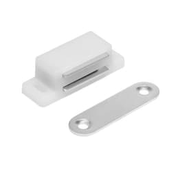 Магнит мебельный M001W, 41×13 маленький, белый