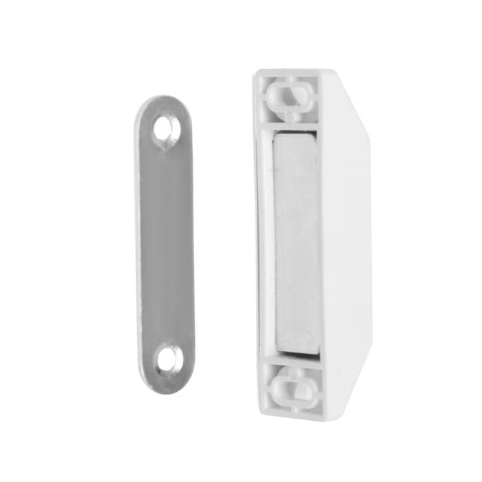 Магнит мебельный M002W, 60×13, средний, белый