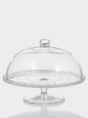 Подставка для торта Magistro «Цветочки», 29×23 см, на ножке, с крышкой-клош, стекло, прозрачная