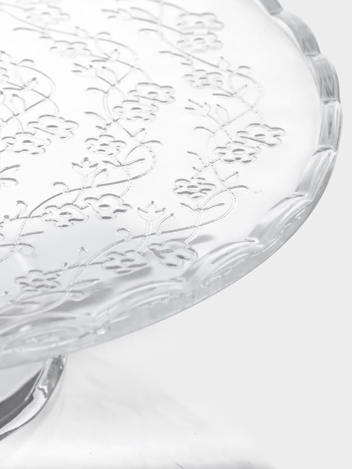 Подставка для торта Magistro «Цветочки», 29×23 см, на ножке, с крышкой-клош, стекло, прозрачная