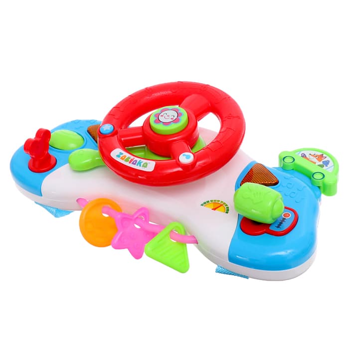 Музыкальный руль-подвеска ZABIAKA «Весело рулим!», световые и звуковые эффекты, МИКС