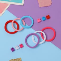 Набор для волос Выбражулька «Обаяшечка», 12 шт.: 6 резинок, 6 крабиков, махрушка