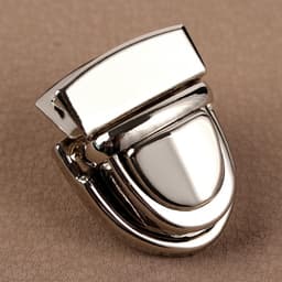 Застёжка для сумки, 3×2 см, цвет серебряный