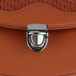 Застёжка для сумки, 3×2 см, цвет серебряный