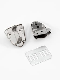 Застёжка для сумки, 3×2.5 см, цвет серебряный