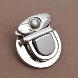 Застёжка для сумки, 3×3 см, цвет серебряный