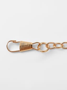 Цепочка для сумки, с карабинами, железная, 5×7 мм, 120 см, цвет золотой