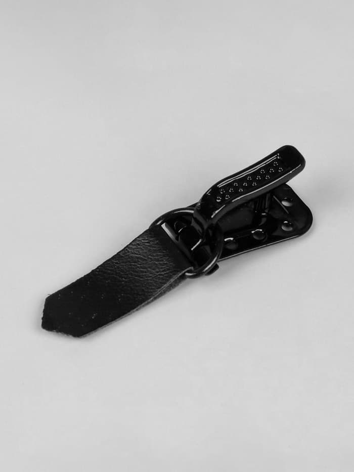 Крючки пришивные, металлические, для верхней одежды, 5×1.5 см, 6 шт., чёрные