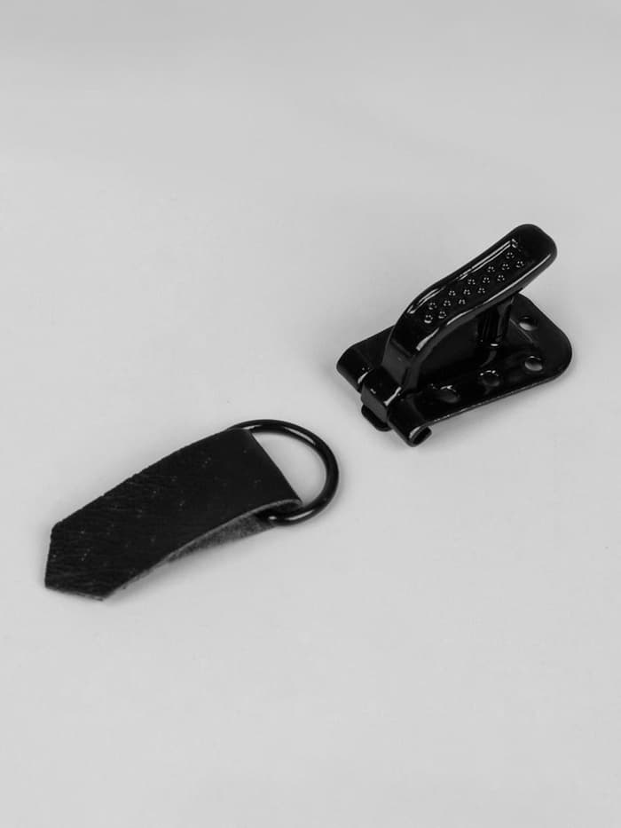 Крючки пришивные, металлические, для верхней одежды, 5×1.5 см, 6 шт., чёрные