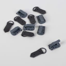 Крючки пришивные, металлические, для верхней одежды, 5×1.5 см, 6 шт., цвет серый