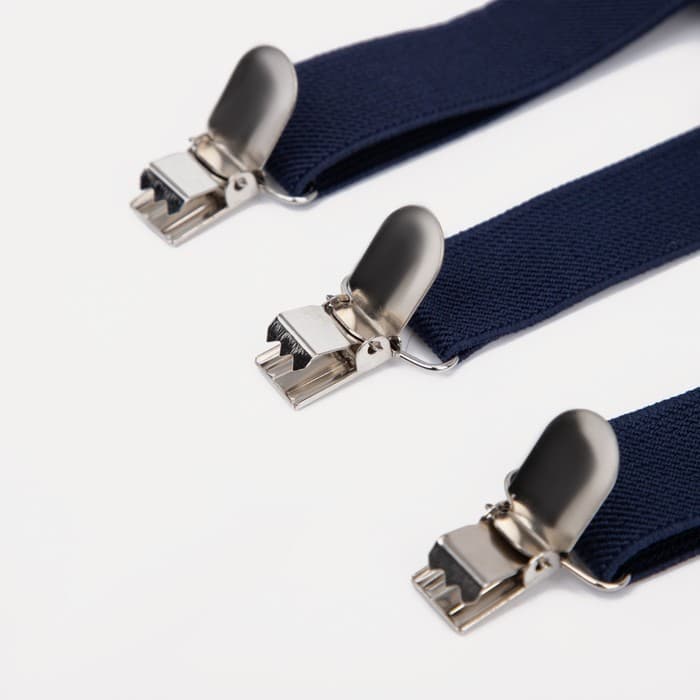 Подтяжки детские, ширина 2.5 см, темно-синяя