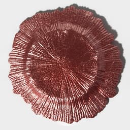 Тарелка подстановочная Magistro «Сияние», d=33 см, стекло, розовая