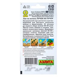 Семена Лук на зелень «Лучок на пучок», 0.5 г, «Аэлита»