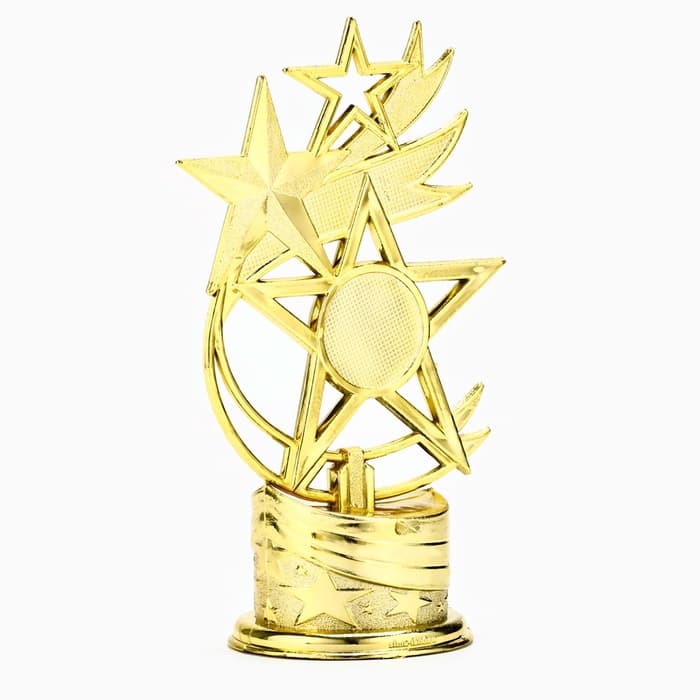 Кубок под нанесение «Звезды», наградная фигура, золото, 16×9×6 см