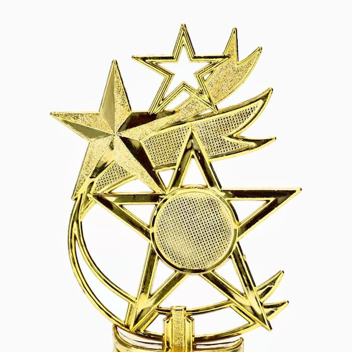 Кубок под нанесение «Звезды», наградная фигура, золото, 16×9×6 см