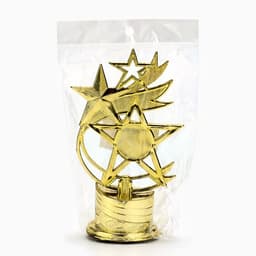 Кубок под нанесение «Звезды», наградная фигура, золото, 16×9×6 см