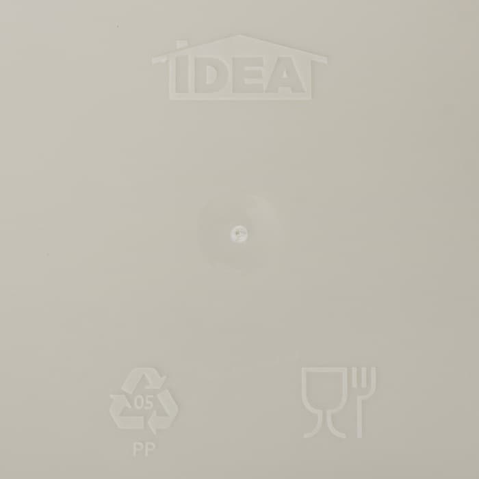 Подставка для столовых приборов IDEA, 2-х секционная, пластик, белая, ротанг