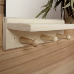 Полка - вешалка для бани и сауны «Классика», 36×25 см, настенная с зеркалом, липа, 3 крючка, «Добропаровъ»