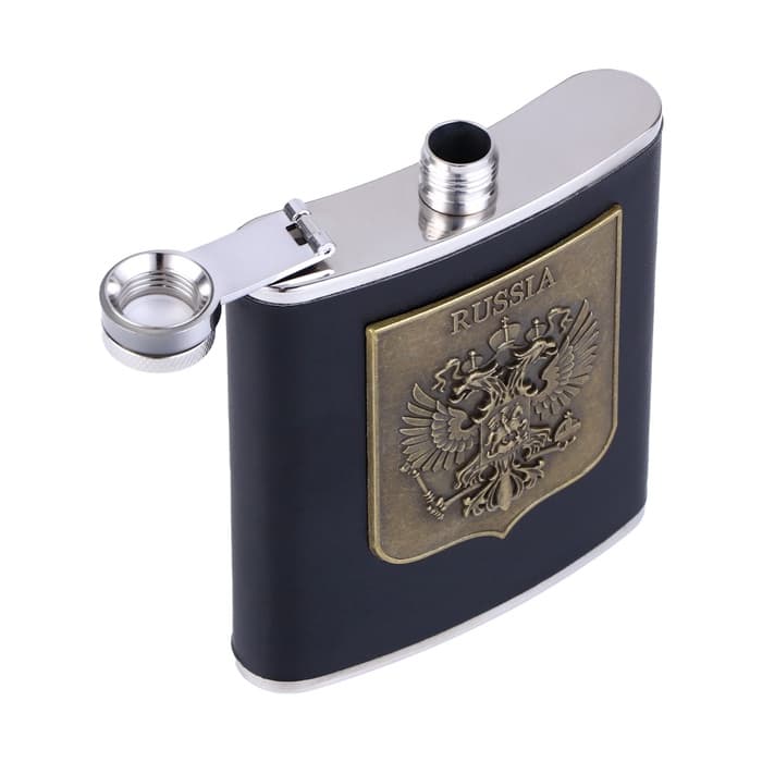 Подарочный набор «Герб России»: фляжка 210 мл, 2 стопки, воронка