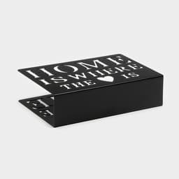 Салфетница Доляна «Дом здесь», 15×4×10 см, чёрная