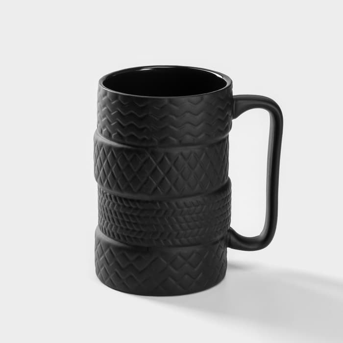 Кружка «Шины», 460 мл, керамика, чёрная