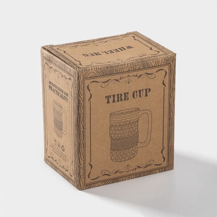 Кружка «Шины», 460 мл, керамика, чёрная