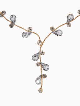 Набор 2 предмета: серьги, колье «Изумление», цветение, белый в золоте, 42 см