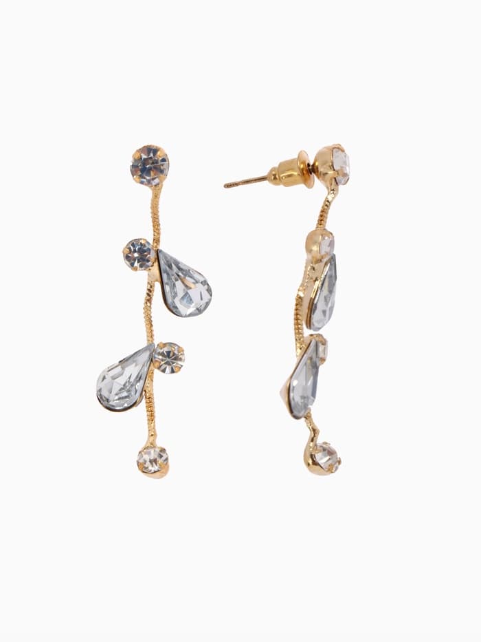 Набор 2 предмета: серьги, колье «Изумление», цветение, белый в золоте, 42 см