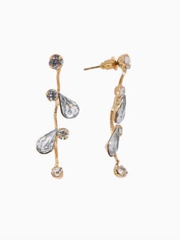 Набор 2 предмета: серьги, колье «Изумление», цветение, белый в золоте, 42 см