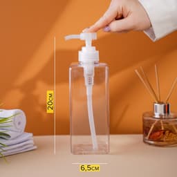 Дозатор для жидкого мыла Доляна, 700 мл, 6.5×20 см, цвет прозрачный