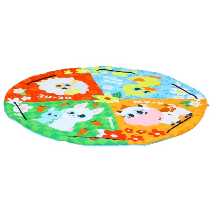 Игровой коврик - сумка для детей Крошка Я «Зверята», 2 в 1, размер 100×100 см, МИКС