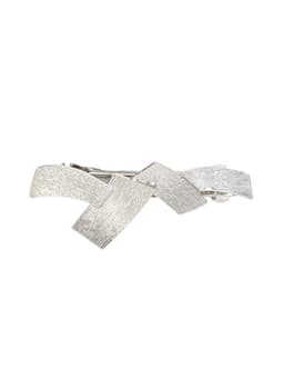 Заколка - автомат для волос «Либерти», пересечения, 7 см, серебро