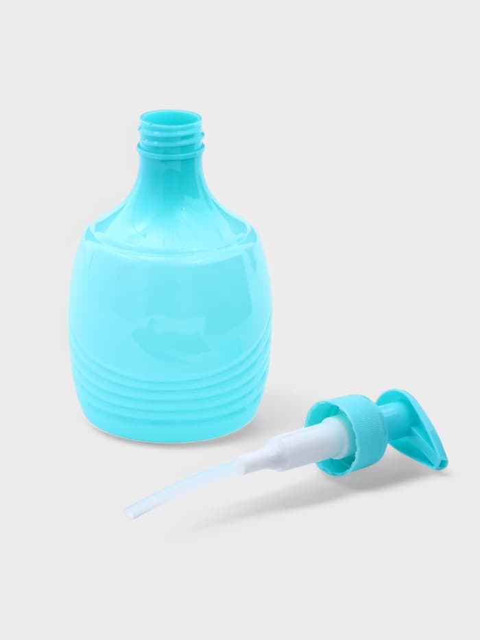 Дозатор для мыла «Волны», 450 мл, 7.8×7.8×15.5, бирюзовый