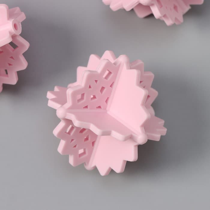 Шарики для стирки пуховиков и одеял Доляна, 4 шт., d=5 см, розовые