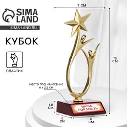 Статуэтка наградная «Наша гордость», 18×7 см, цвет золотой